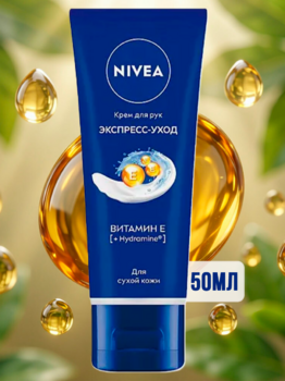 Крем для рук NIVEA Экспресс-уход Витамин Е для сухой кожи 50мл АКЦИЯ!!!